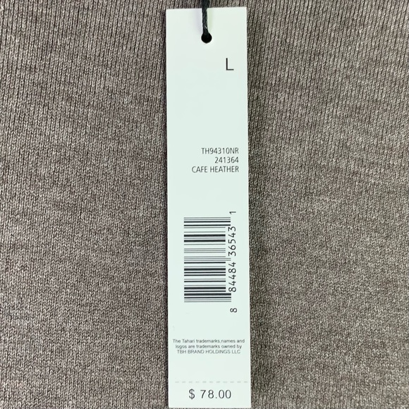 T Tahari Mock Turtleneck Long Sleeve Sweater L NWT - Picture 7 of 8